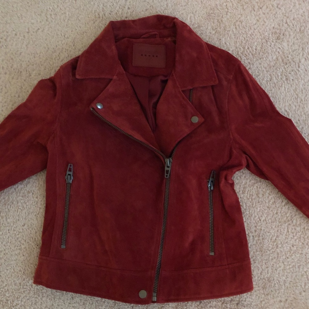 Blank NYC suede motto jacket size small
